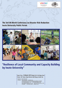 WCDRR_Iwate University Forum_Proceedings_E_Top
