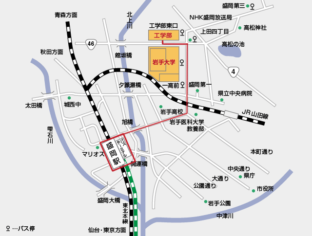 岩手大学キャンパスマップ